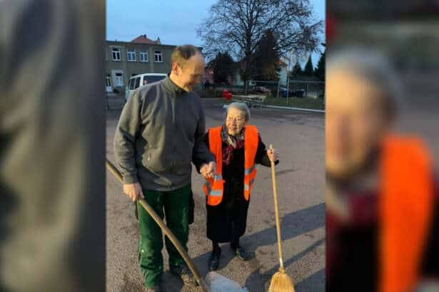 Там где другие бездельничают, 100-летняя жительница Саксонии идет работать