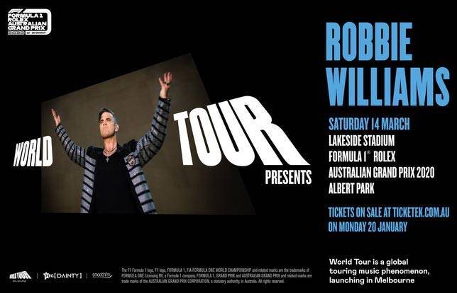 Робби Уильямс выступит в Мельбурне