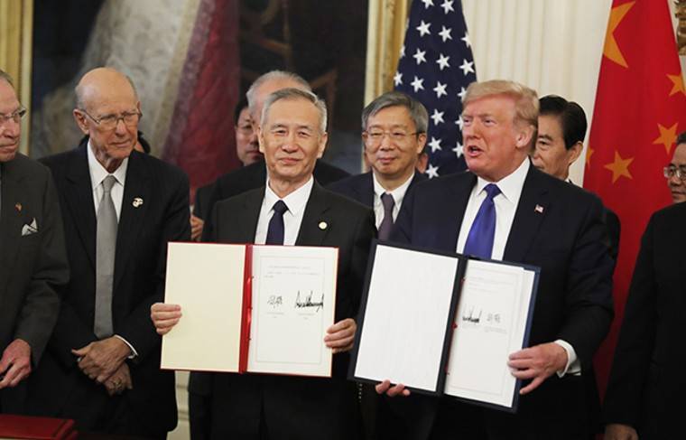 Вашингтон и Пекин подписали соглашение по первой фазе торговой сделки