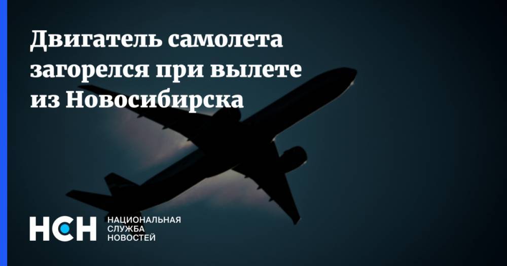 Двигатель самолета загорелся при вылете из Новосибирска