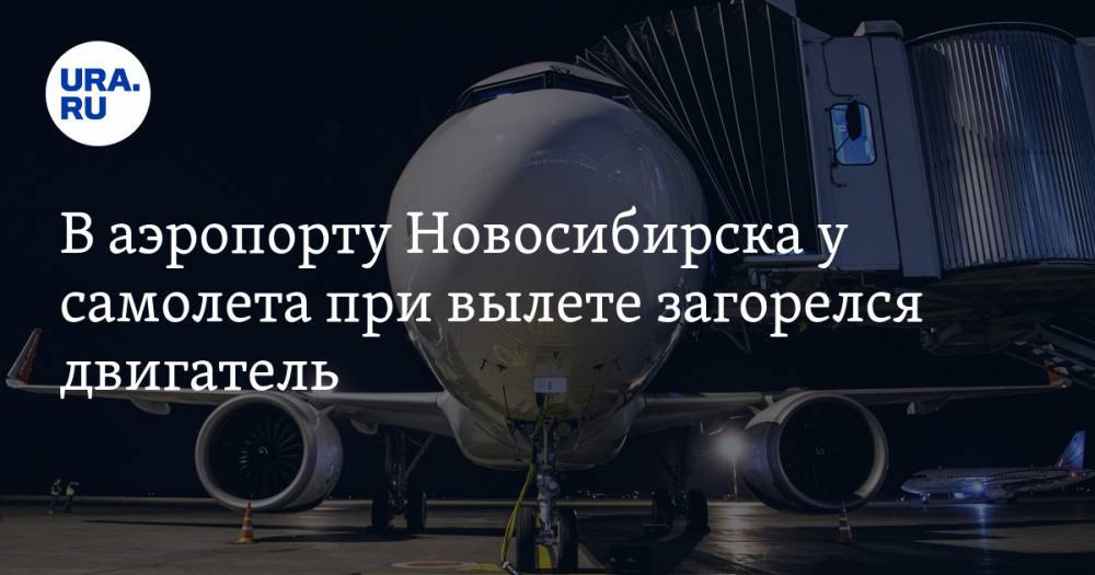 В аэропорту Новосибирска у самолета при вылете загорелся двигатель. На борту было больше 200 человек