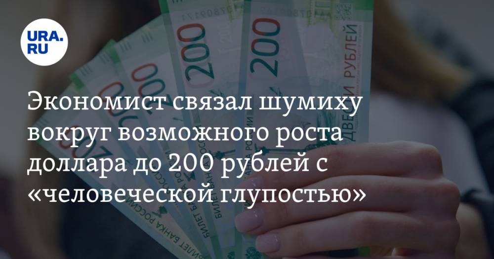 Экономист связал шумиху вокруг возможного роста доллара до 200 рублей с «человеческой глупостью»