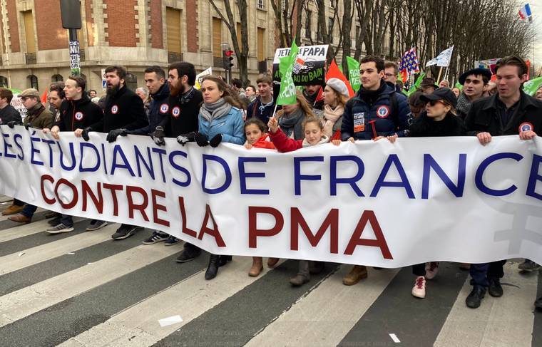 Парижане вышли на акцию против искусственного оплодотворения