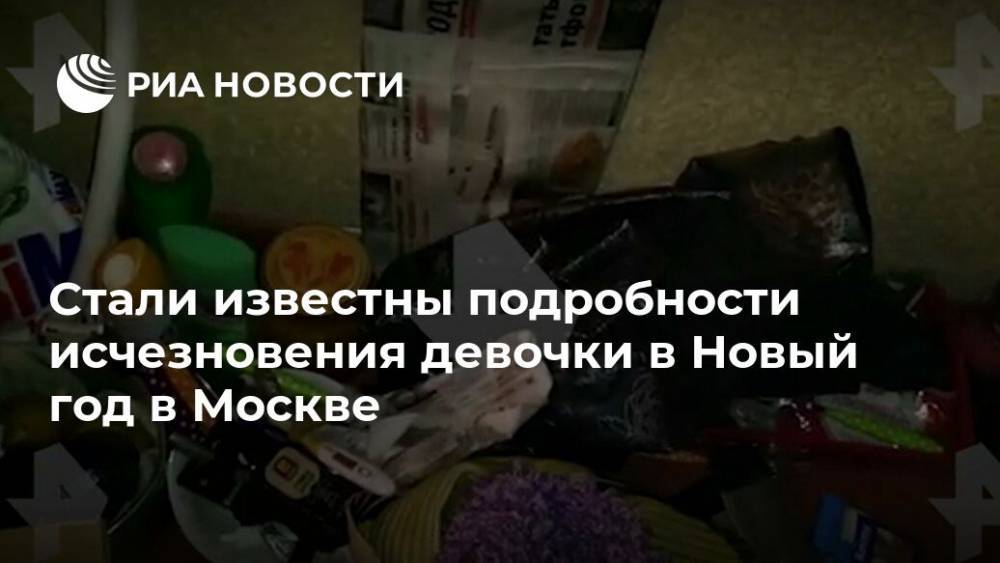 Стали известны подробности исчезновения девочки в Новый год в Москве