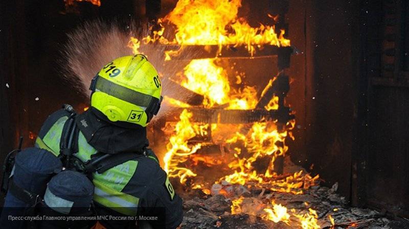 Девять пожарных за час ликвидировали крупное возгорание в Ленинградской области