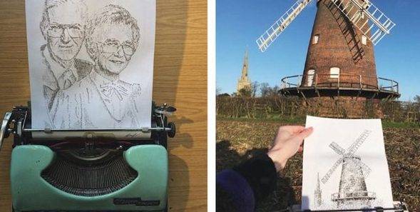 23-летний студент создает картины с помощью старых пишущих машинок