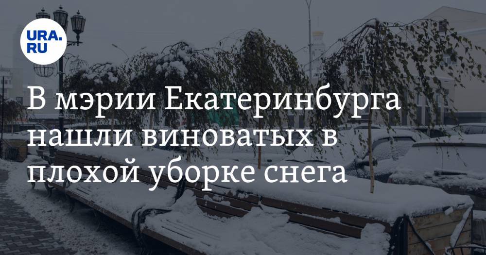 В мэрии Екатеринбурга нашли виноватых в плохой уборке снега. ФОТО