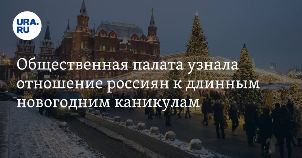 Общественная палата узнала отношение россиян к длинным новогодним каникулам