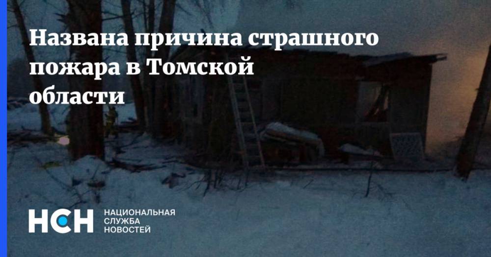 Названа причина страшного пожара в Томской области