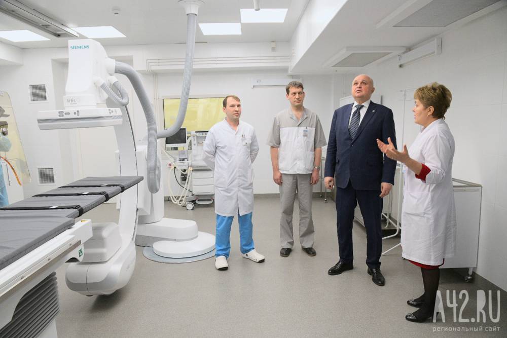 Сергей Цивилёв принял участие в запуске нового оборудования за 46 млн рублей в кемеровском кардиоцентре