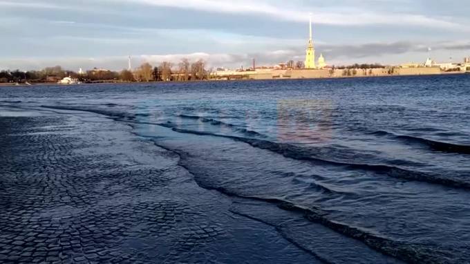 В Петербурге аномально поднялся уровень воды в Неве