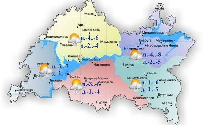 В Татарстане ожидается слабая метель и до -6°С