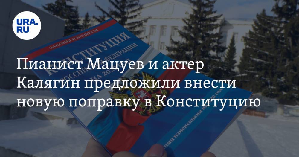 Пианист Мацуев и актер Калягин предложили внести новую поправку в Конституцию
