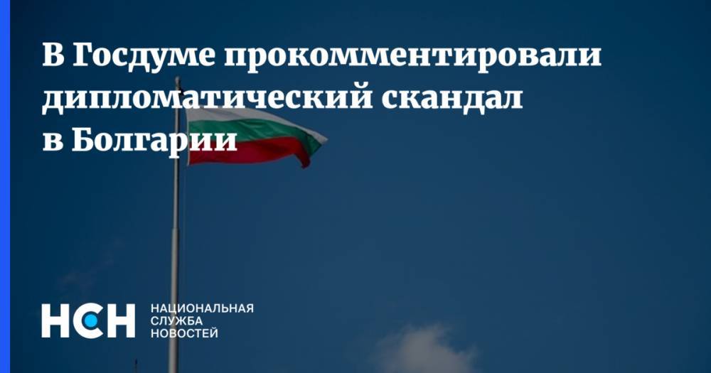 В Госдуме прокомментировали дипломатический скандал в Болгарии