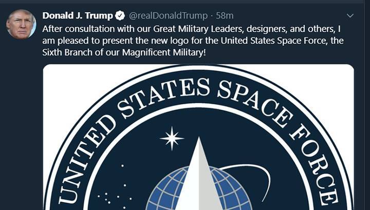 Президент США опубликовал логотип Космических сил