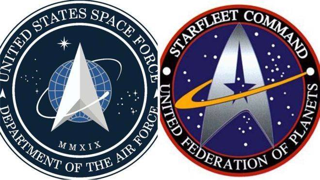 Новая эмблема Космический сил США почти полностью скопирована с логотипа Star Trek