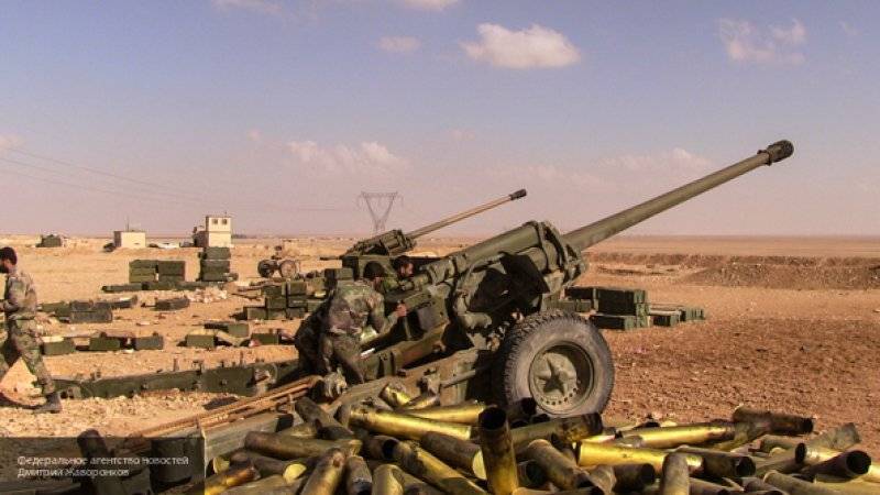 Сирийская артиллерия атаковала позиции боевиков в западной части Алеппо