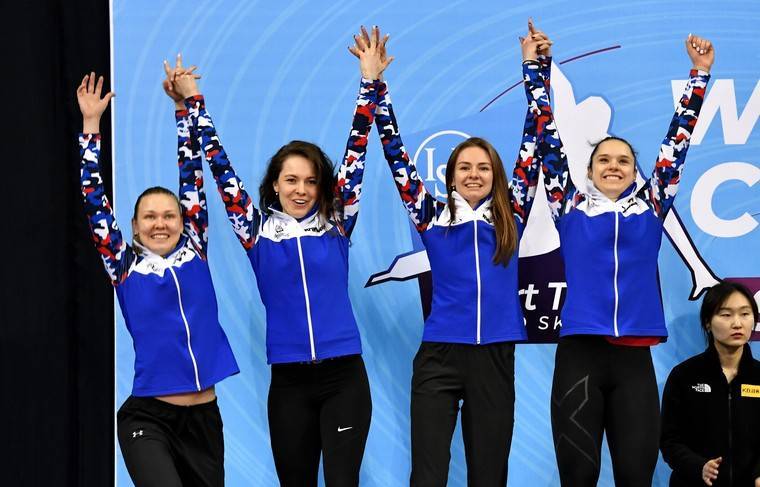 Женская сборная России по шорт-треку завоевала бронзу в эстафете на ЧЕ