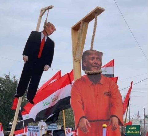 В Ираке «повесили Трампа» во время многотысячного антиамериканского митинга