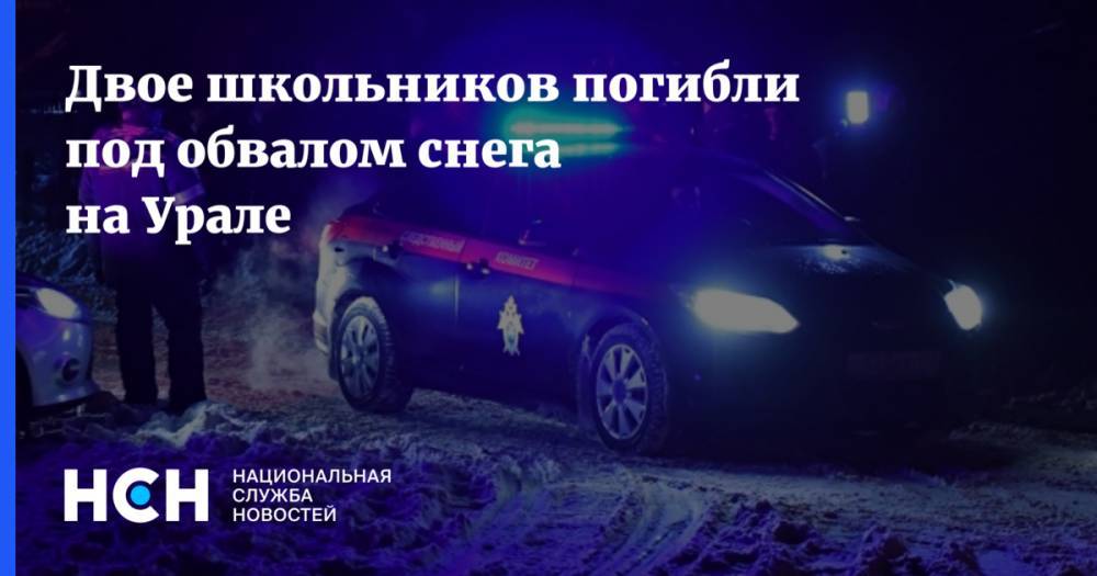 Двое школьников погибли под обвалом снега на Урале