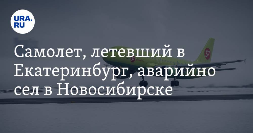 Самолет, летевший в Екатеринбург, аварийно сел в Новосибирске