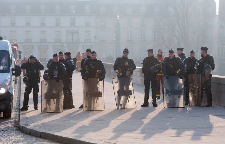 Полиция Парижа применила против демонстрантов дубинки и слезоточивый газ