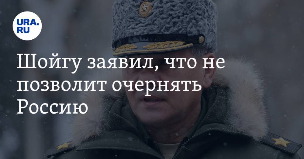 Шойгу заявил, что не позволит очернять Россию
