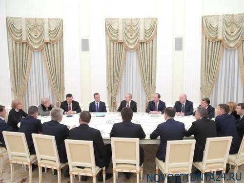 На встречу с Путиным все экс-министры оделись траурно