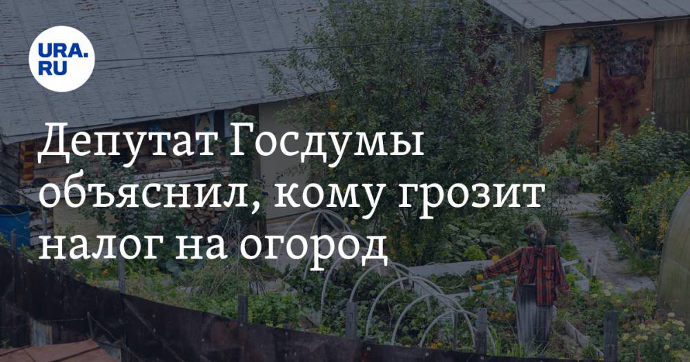 Депутат Госдумы объяснил, кому грозит налог на огород