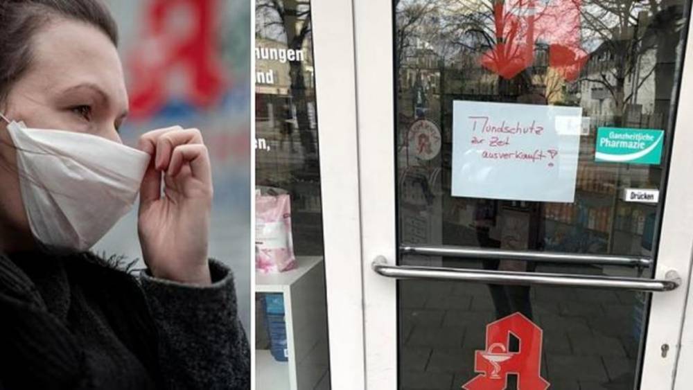 Коронавирусная истерия: в Баварии уже каждый второй покупает в аптеках маски