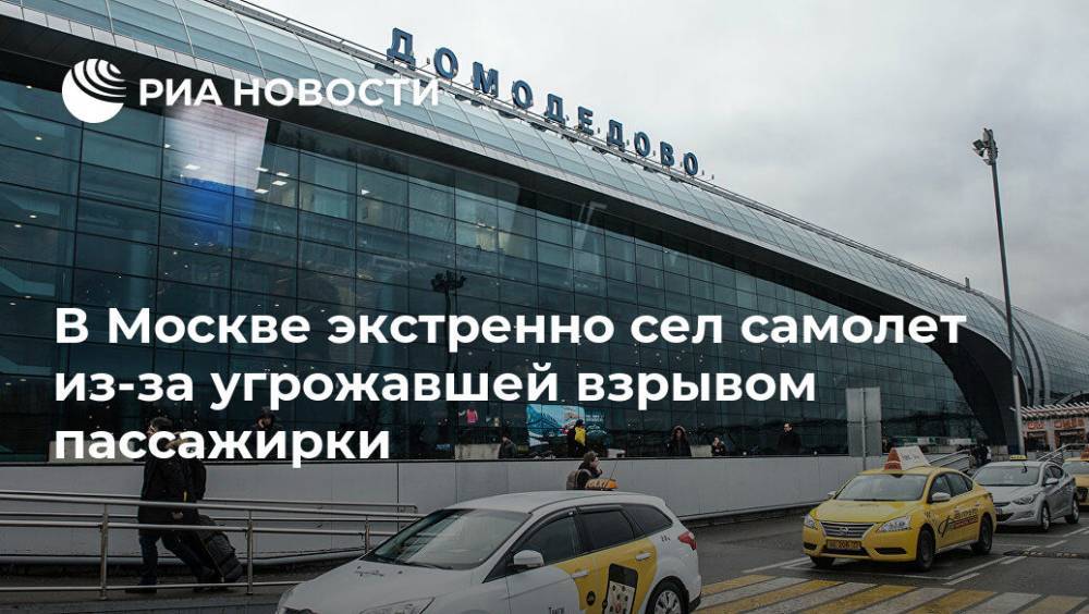 В Москве экстренно сел самолет из-за угрожавшей взрывом пассажирки