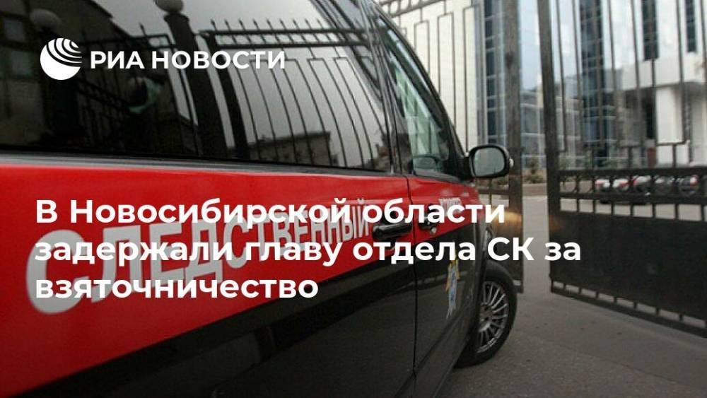 В Новосибирской области задержали главу отдела СК за взяточничество