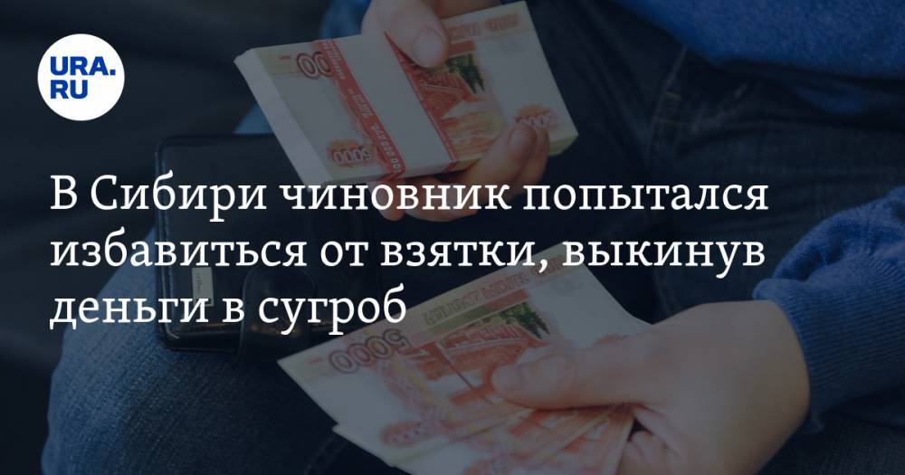 В Сибири чиновник попытался избавиться от взятки, выкинув деньги в сугроб. ВИДЕО