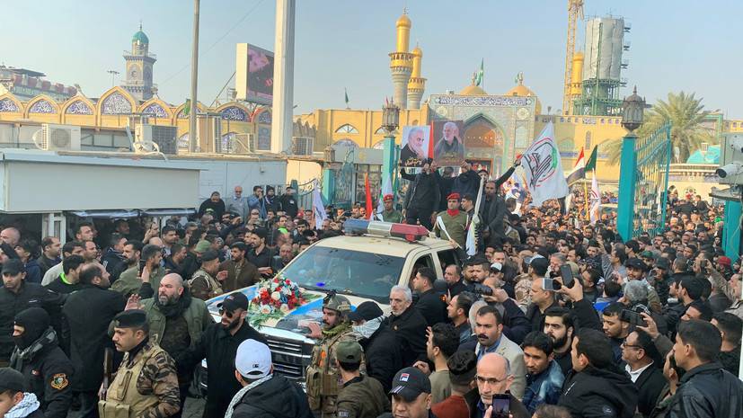 В Багдаде проходят траурные мероприятия в связи с гибелью генерала Сулеймани