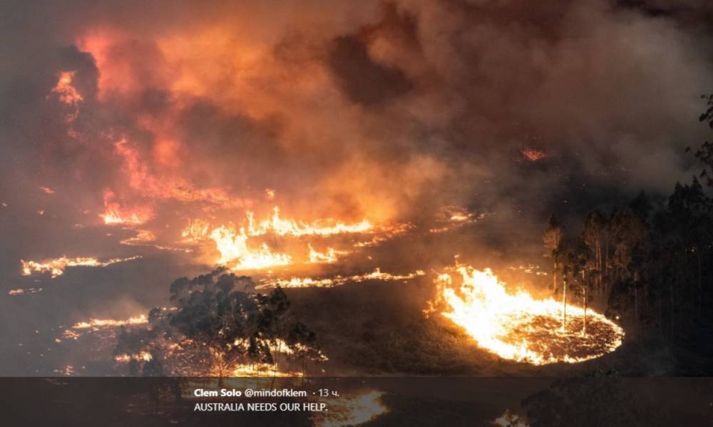 В трех штатах Австралии объявили чрезвычайное положение из-за неконтролируемых пожаров
