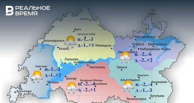 Сегодня в Татарстане ожидается снег и до +2