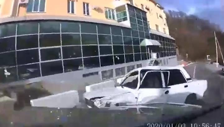 Внезапная авария в Сочи попала на видео