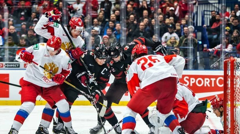 Российский хоккеист Замула ударил по лицу канадца Хэйтона в финале МЧМ по хоккею