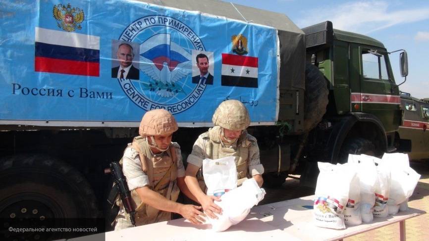 В сирийском Маалюле прошла гуманитарная акция военных РФ и фонда Кадырова