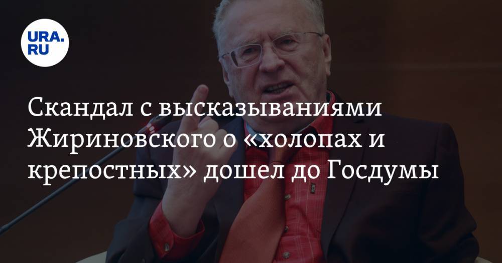 Скандал с высказываниями Жириновского о «холопах и крепостных» дошел до Госдумы