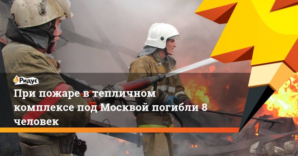 При пожаре в тепличном комплексе под Москвой погибли 8 человек