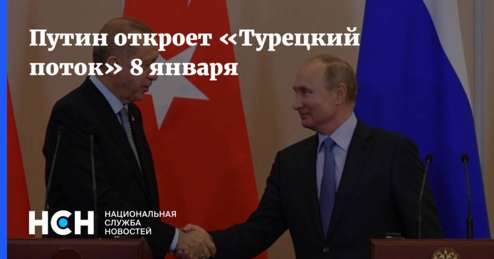 Путин откроет «Турецкий поток» 8 января