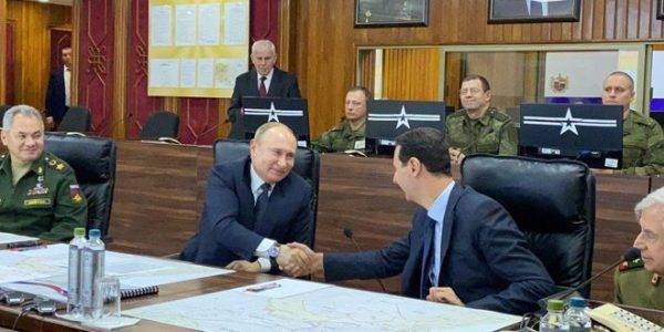 Путин прибыл в Дамаск: главы России и Сирии встретились в командном пункте
