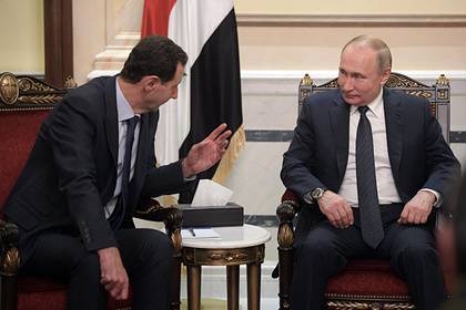 Асад перешел на русский язык на встрече с Путиным