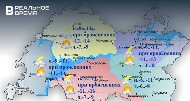 Сегодня в Татарстане без осадков и до -9 градусов