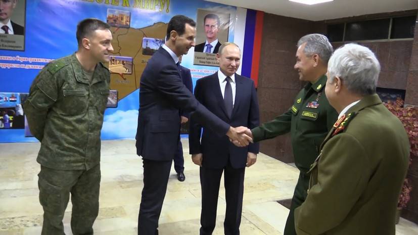 Встреча Путина с Асадом в командном пункте российской армии под Дамаском — видео