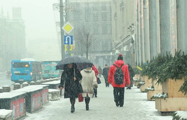 Мокрый снег и гололедица ожидаются в Москве в ночь на 9 января