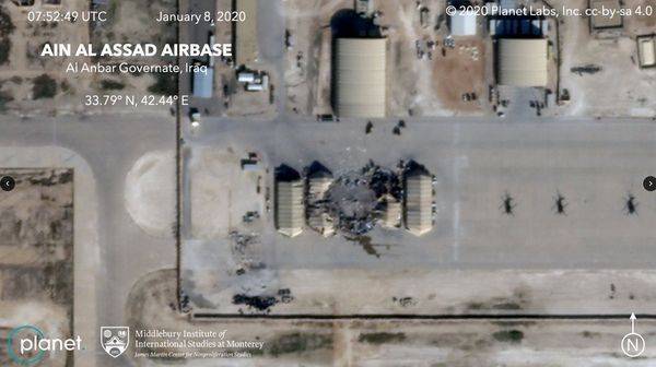 Опубликованы снимки базы в Ираке после ударов Ирана