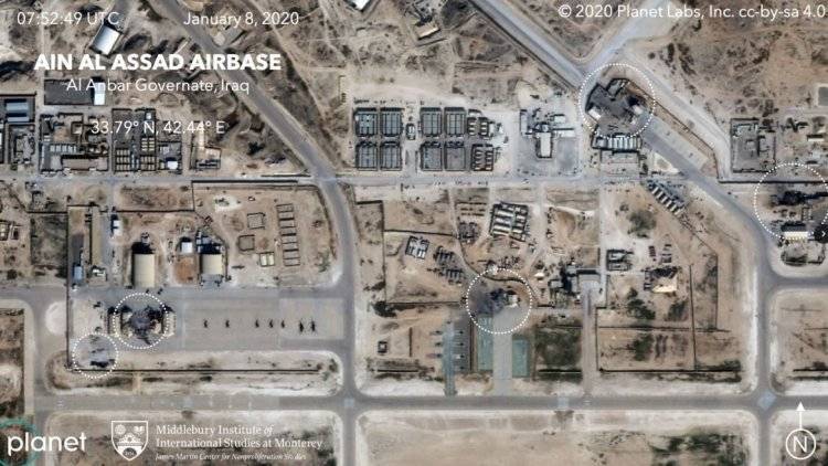 Bloomberg опубликовал спутниковые фото последствий удара по военным базам США