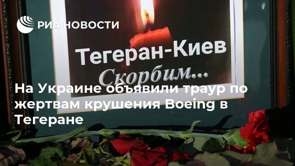 На Украине объявили траур по жертвам крушения Boeing в Тегеране